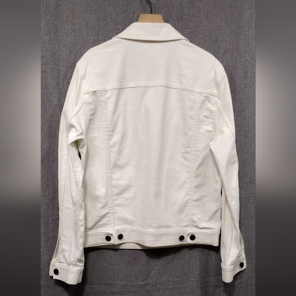 J Brand Noah Denim Jacket Mens M White Retro 90s Y2K Casual Comfy - Picture 7 of 10
